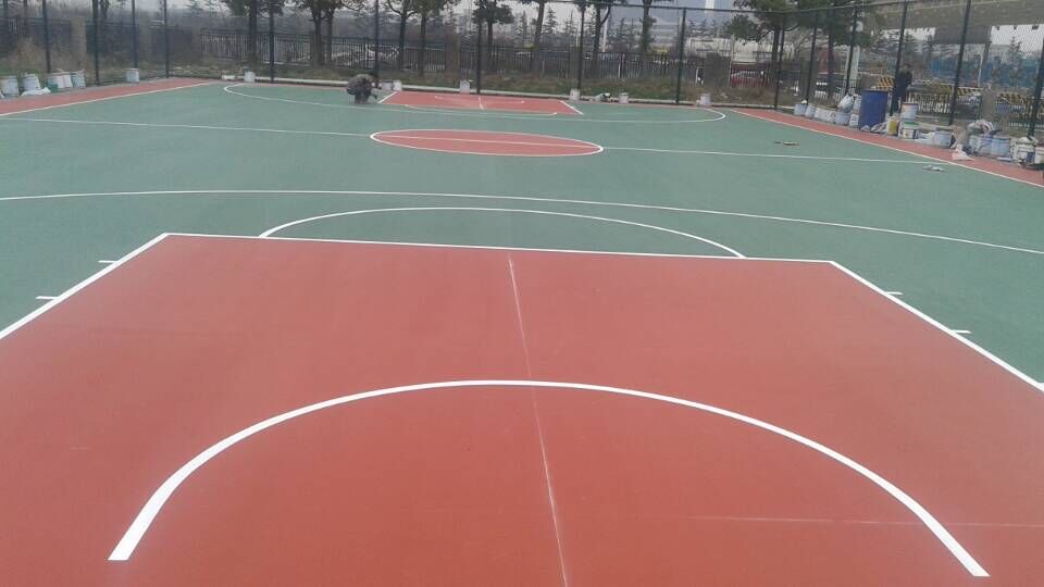 株洲市人防办硅PU篮球场施工
