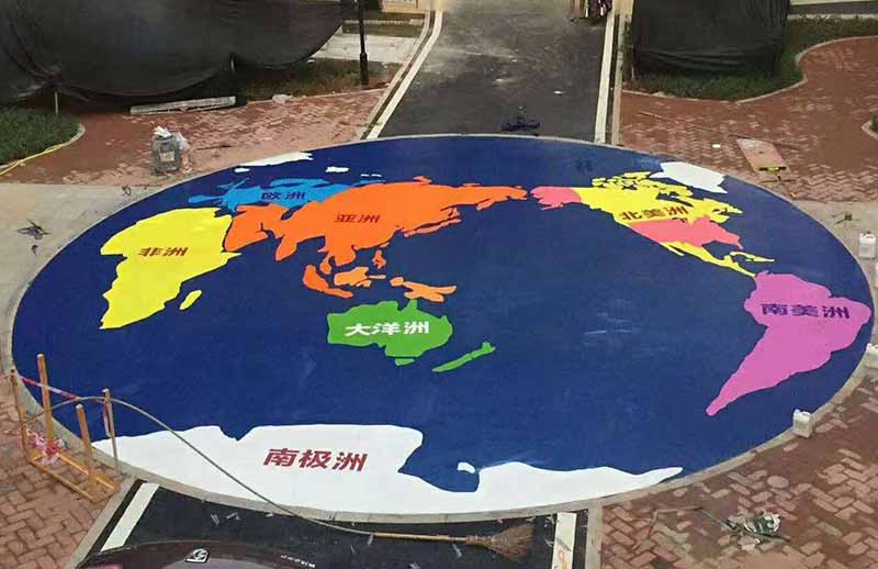 长沙市岳麓区旺龙小学硅PU地球仪施工