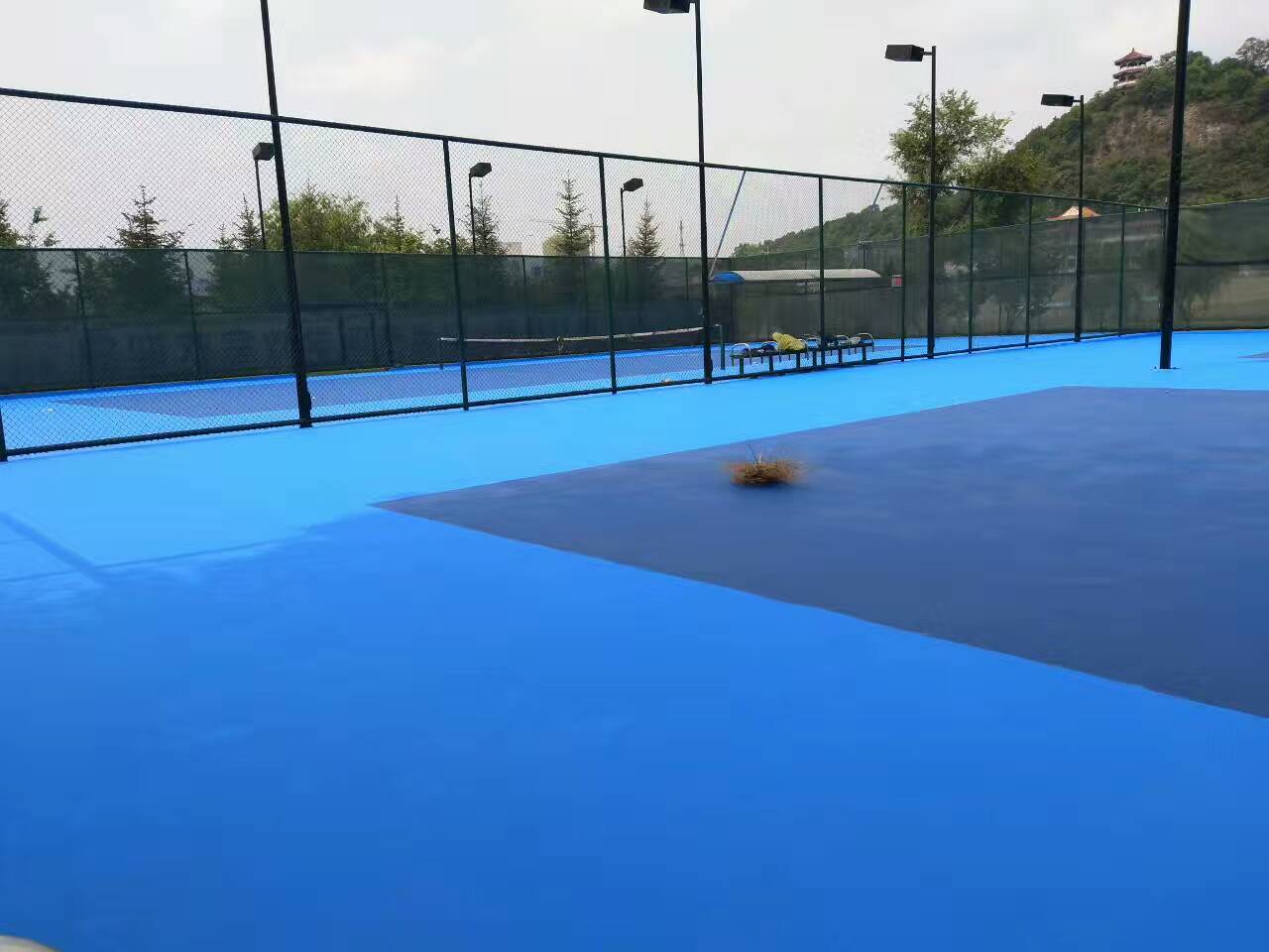 硅pu球场塑胶网球场围网